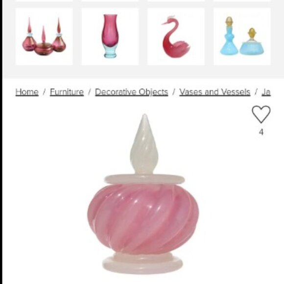 Vintage Archimede Seguso opal pink Murano bonbonniere container 1960 rare - Picture 12 of 13